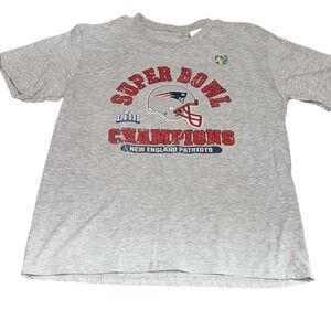 NFL‎ New England Patriots Super Bowl LIII Champions Youth Large Gray T-Shirt